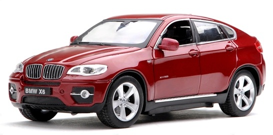 Машинка Meizhi лиценз. BMW X6 металлическая (красный)