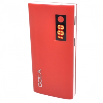 Внешнее зарядное устройство Power Bank Doca D566, красный (111-1001red)