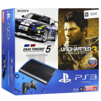 Приставка Sony Playstation 3 Super Slim Bundle (GT5 , Uncharted 3, 500Gb, CECH-4008C)