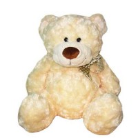 Мягкая игрушка 'Медведь' (белый, с бантом, 40 см)