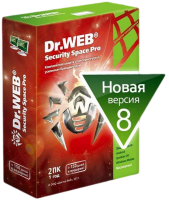 Программа Dr. Web Security Space Pro 8 2 Desktop 2 Year. Картонная упаковка