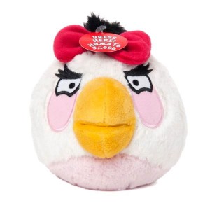 Мягкая игрушка Angry Birds (птичка девочка, белая)