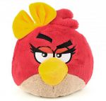 Мягкая игрушка Angry Birds (птичка девочка, красная)