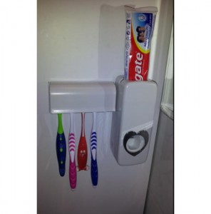 фото Дозатор зубной пасты с держателем для щеток #3