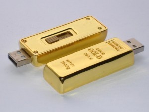 Подарок USB-флешка Золотой слиток 8 Гб