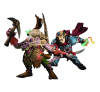 фигурка World of Warcraft: Gnome Rogue Brink Snaggle vs Kobold Miner Snaggle Figures (комплект) (186)