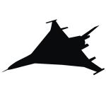 Подарок Интерьерная наклейка для мела Истребитель большой