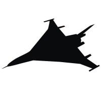 Подарок Интерьерная наклейка для мела Истребитель большой