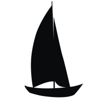 Подарок Интерьерная наклейка для мела Кораблик большой