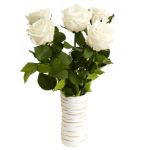 фото Три долгосвежие розы Белый Бриллиант в подарочной упаковке #4