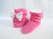 Подарок Тапочки Бантики розовые с белым бантом