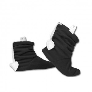 Подарок Тапочки Чертики черные с белыми рожками