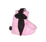 фото Тапочки Зайчики розовые с черными ушами #2