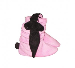 фото Тапочки Зайчики розовые с черными ушами #2