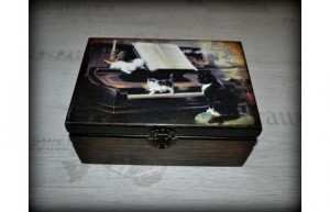 фото Чайная шкатулка Ретро Коты #4