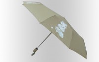 Подарок Зонт Антишторм меняющий цвет Бежевые Листики
