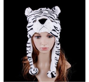 фото Шапка с ушками Белый тигр #2