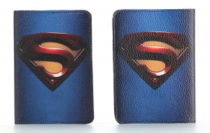 Подарок Кожаная обложка на паспорт Супермена