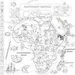 Подарок Обои-раскраски 'Континент Африка' (100 х 100 см)
