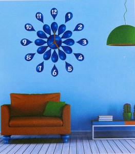 Подарок Объемные часы - наклейка Утренняя роса