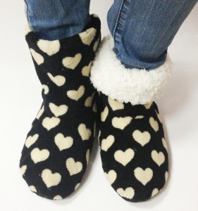 фото Домашние тапочки-угги Синие в горошек #4