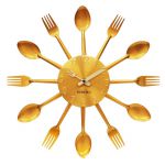 Подарок Настенные часы Вилки-Ложки Golden Fork