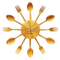 Подарок Настенные часы Вилки-Ложки Golden Fork