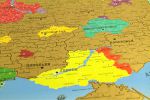 Подарок Скретч - карта Украины Gold + 4 карты в подарок scratch map