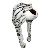 Подарок Шапка с ушками Белый тигр