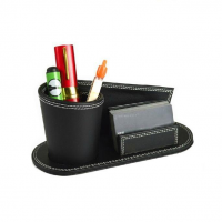 Подарок Настольный кожаный пенал с прошивкой