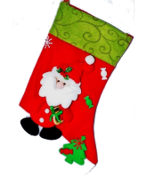 Подарок Новогодний носок Игрушечный Дед Мороз