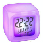 фото Часы 'Квадратик' меняющий цвет с термометром UFT Clock Kub #3