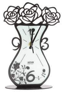 Подарок Часы настенные Ваза с цветами SETTLER