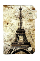 Подарок Кожаная кредитница на кнопке Париж