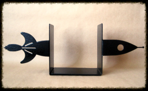 фото Интерьерный книгодержатель Ракета #2