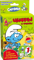 Книга Смурфики. Цифры и фигуры (Развив. карточки)