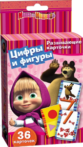 Книга Маша и Медведь. Цифры и фигуры (развив. карт.)