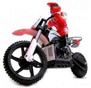 Мотоцикл на радиоуправлении Himoto Burstout MX400 Brushed, красный (MX400r)