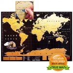 Scratch map Black настенная карта мира на русском языке