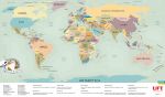 Подарок Скретч карта мира UFT Scratch World Map на английском языке
