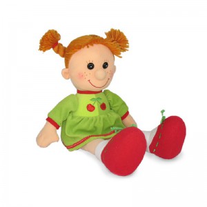 Мягкая игрушка Кукла Майя в платье с вишнями