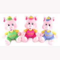 Мягкая игрушка Поросенок в комбинезоне