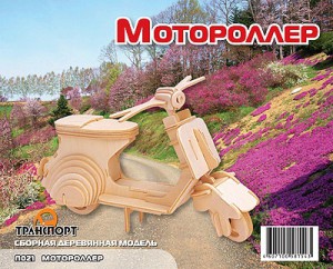 Пазл объемный 'Мотороллер'