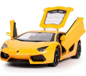 фото Машинка Meizhi лиценз. Lamborghini LP700 металлическая (желтый) #3