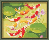 Набор для рисования 'Фэн-Шуй. Девять золотых карпов' (40x50 см)