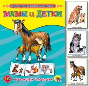 Книга Мамы и детки. 16 обучающих карточек