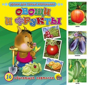 Книга Овощи и фрукты. 16 обучающих карточек