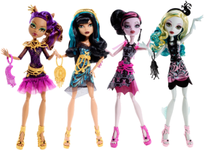 Кукла Monster High 'Черна дорожка' с м/ф 'Страх, камера, мотор'  (4 вида)