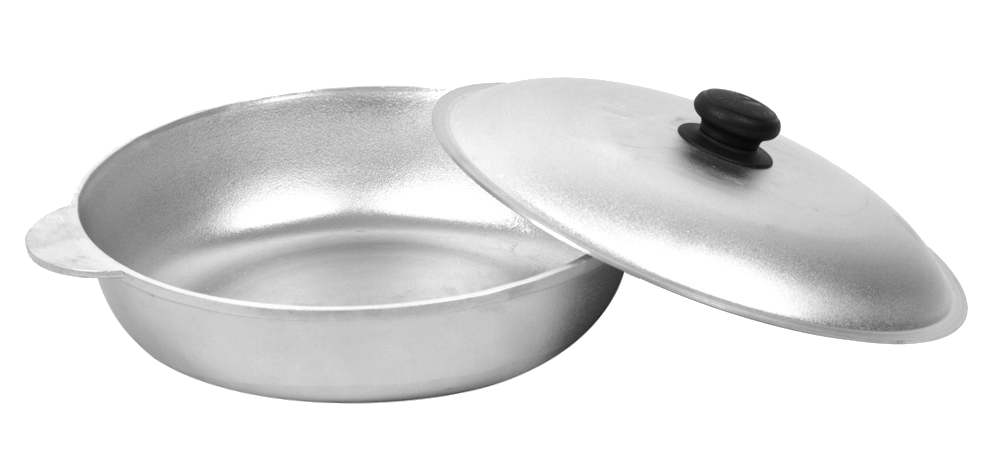 

Жаровня с крышкой мелкая Силумин