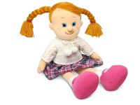Мягкая игрушка Кукла Танюша в клетчатой юбке